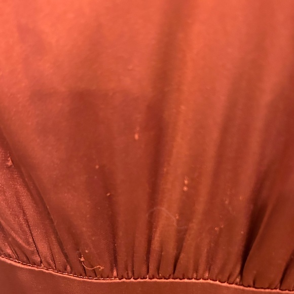 Women’s BalticBorn Rust Colored Long Satin Dress - Picture 4 of 4